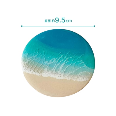 【海レジンアートうみねこ】海のレジンアートコースター(5色セット)