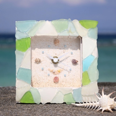 【ペアで体験】手作り体験 2名 シーグラスクロック・シーグラスフォトフレーム