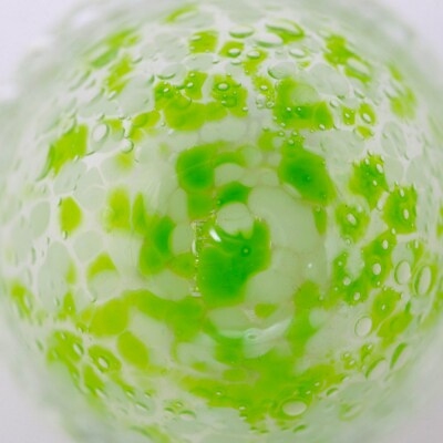 現代の名工「池宮城 善郎」作　気泡の海タルグラス(黄・緑)2個ペア