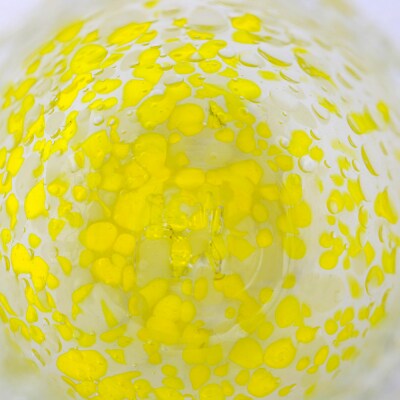 現代の名工「池宮城 善郎」作　気泡の海タルグラス(黄・緑)2個ペア