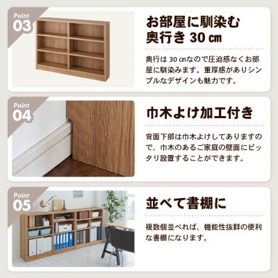 頑丈本棚 幅120cm ブラウン(ロータイプ)