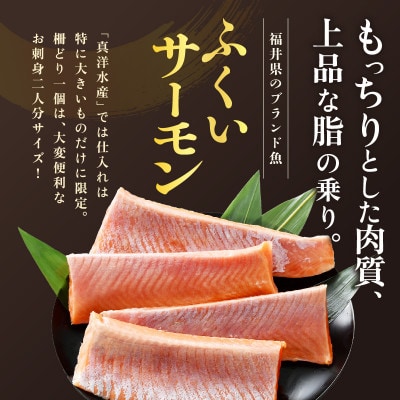 ふくいサーモン 柵どり 150g×4パック 計600g【鮮度抜群!アレンジ自在!真空冷凍】