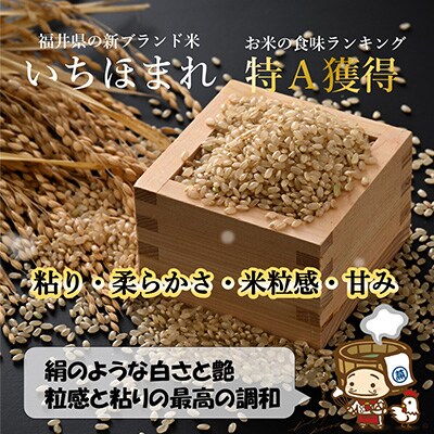 【毎月定期便】いちほまれ 玄米 5kg全3回