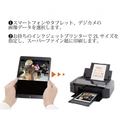 2Lプリントサイズ　越前和紙を使った額縁「和紙ック」LED照明付き　和紙柄:AWATABE