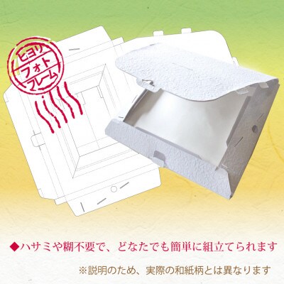 越前和紙のポストカードとフレーム『ヒヨリフォト』福井の癒しの風景ポストカード入り　フレーム色:桃
