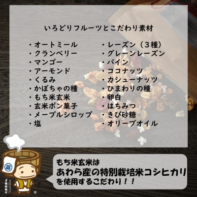 【毎月定期便】自家製 フルーツグラノーラ 250g×3袋 750g(計4.5kg)全6回