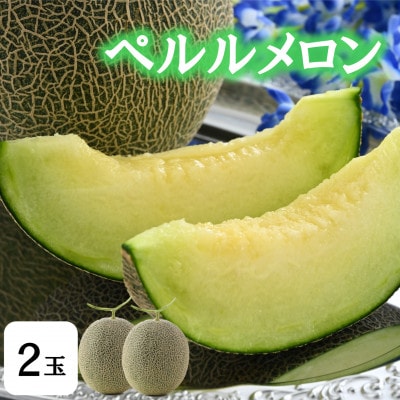 【先行予約】ペルルメロン 2玉(約2kg以上×2玉)青肉品種 高級メロン