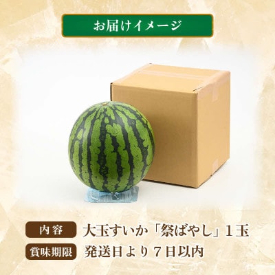 【先行予約】大玉すいか『祭ばやし』 1玉(約7kg以上)