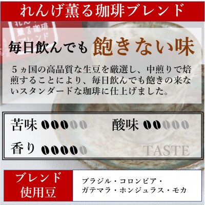 【豆タイプ】れんげ薫る珈琲ブレンド150g×3袋(計450g)コーヒー