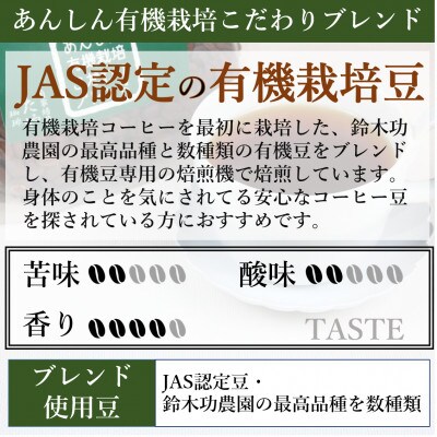【粉タイプ】あんしん有機栽培こだわりブレンド150g×2袋(計300g)コーヒー