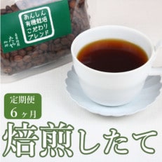 [毎月定期便][豆タイプ]あんしん有機栽培こだわりブレンド150g×2袋(計300g)全6回