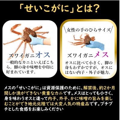 国産!寿司屋のせいこがに甲羅盛り3個(1個約90g前後)