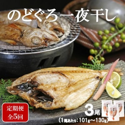 【毎月定期便】のどぐろ一夜干し3尾(1尾:101g～130g)全5回