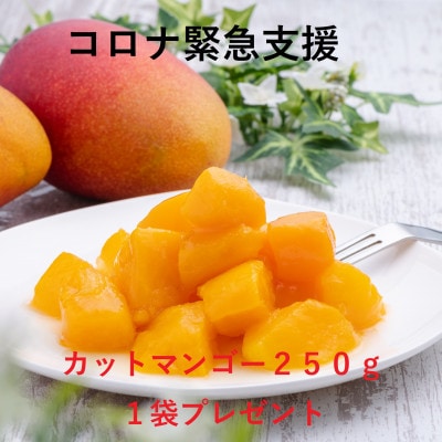 【コロナ支援!期間限定で増量中】沖縄県産カットマンゴー250g×4袋に1袋増量
