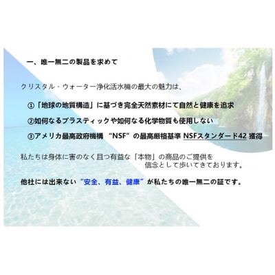 【高性能浄活水器】Naturalizer 煌水(ナチュラライザーきらめき)～ビルトインタイプ～
