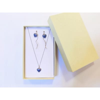 七宝焼アクセサリー2点セット(ネックレス、イヤリング)