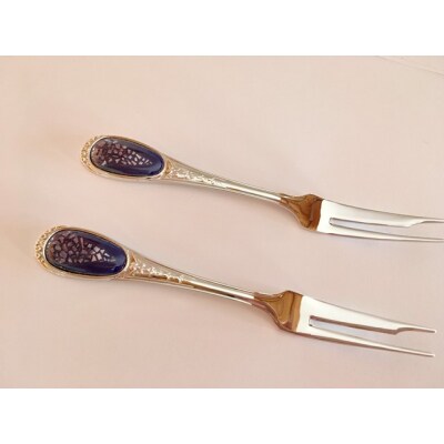 七宝焼飾り付きフォーク2本セット