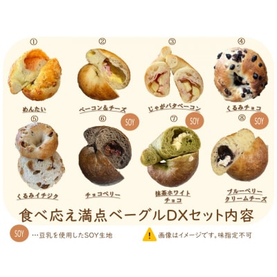 ゆさひみベーグルの食べ応え満点ベーグルDXセット