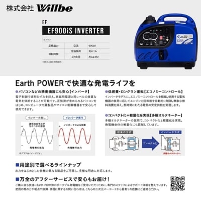 ガソリン発電機(インバータ)EF900iS