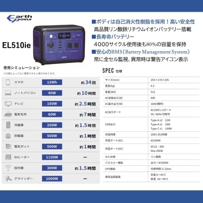 ポータブル電源 EL510ie