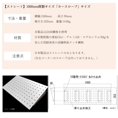 【ストレート】既製サイズ「カースロープ」(1000mm)