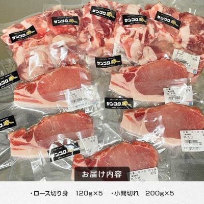 サンゴク豚　ロース切り身・小間切れセット