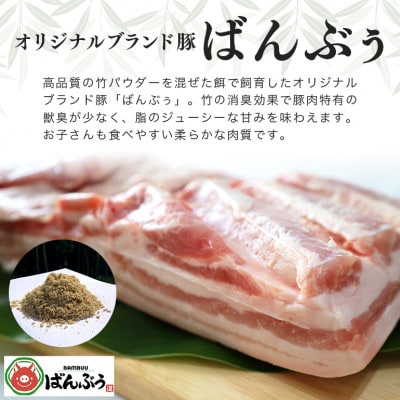 ブランド豚「ばんぶぅ」バラブロック1kg