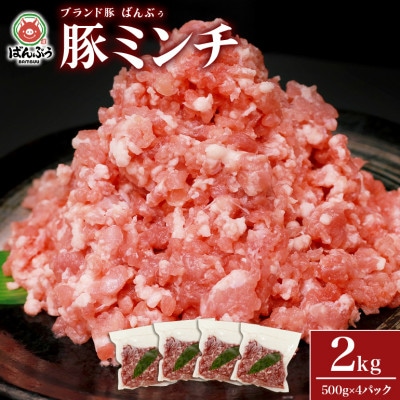 ブランド豚「ばんぶぅ」小分け ミンチ 2kg(500g×4パック)