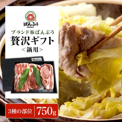 ブランド豚「ばんぶぅ」化粧箱入りギフト 鍋用 750g