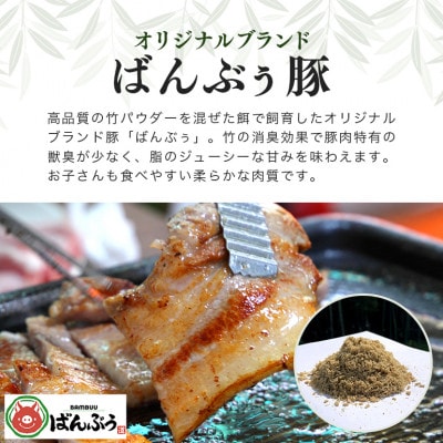 ブランド豚「ばんぶぅ」小分け 豚バラ焼肉用 1kg(500g×2パック)