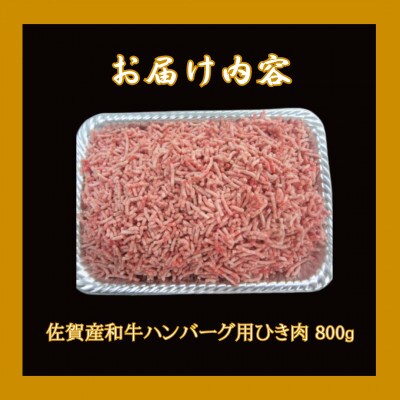 【佐賀産和牛】ハンバーグ用 ひき肉 800g(鳥栖市)
