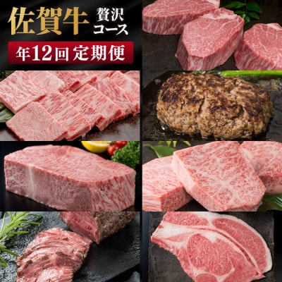 【発送月固定定期便】佐賀牛「贅沢コース」(鳥栖市)全12回