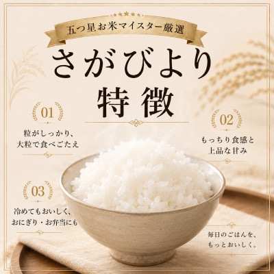 さがびより白米3kg【特A評価】五つ星お米マイスター厳選(鳥栖市)