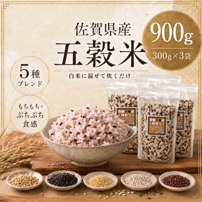 【雑穀5】300g×3袋(佐賀県産　五穀米)(鳥栖市)