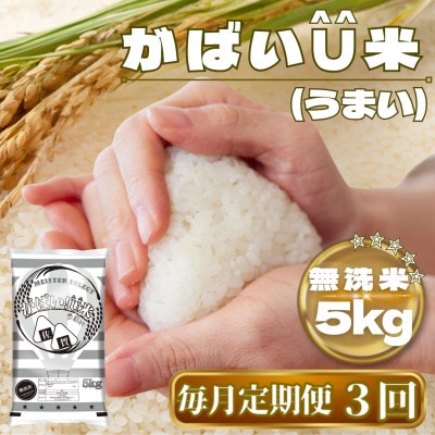 【毎月定期便】がばいU米(うまい)【無洗米】5kg(鳥栖市)全3回