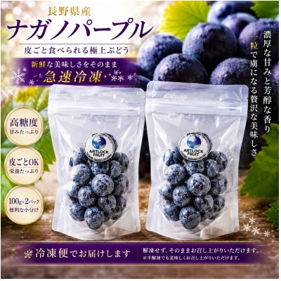 【急速冷凍】ナガノパープル 長野県産 ARTLOCK FRUITS　100g×2P(鳥栖市)