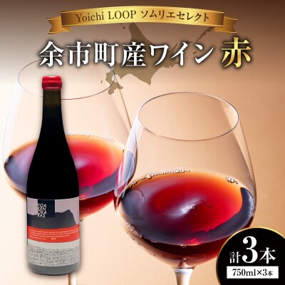 Yoichi LOOP ソムリエセレクト 余市町産ワイン 赤 3本セット_ Y055-0034