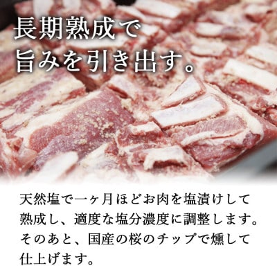 鹿児島黒豚「短鼻豚(たんびとん)」ベーコン[a-621](姶良市)
