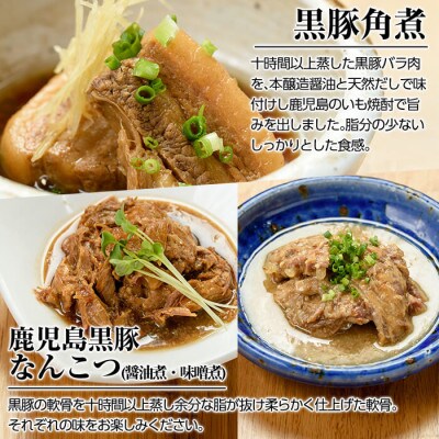 鹿児島黒豚「短鼻豚」無添加郷土料理3種詰め合わせ! 無添加惣菜セット a210(姶良市)