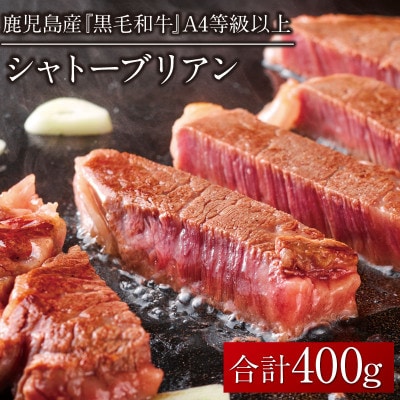鹿児島産黒毛和牛(A4等級以上)シャトーブリアン 4枚入 合計400g(姶良市)