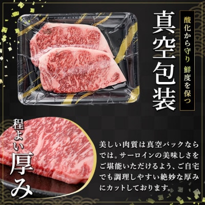 期間限定!合挽ハンバーグ付 A5等級 鹿児島県産 黒毛和牛 サーロイン 2枚入り3P 【水迫畜産】