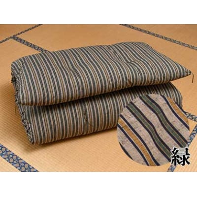 日本製!布団職人手作り遠州もめん敷布団(シングルサイズ)(緑)