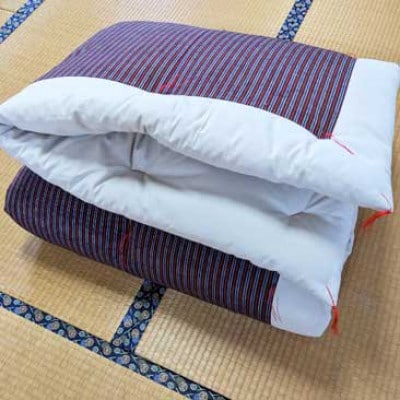 日本製!布団職人手作り遠州もめん掛け布団(シングルサイズ)(赤)