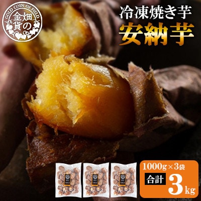 冷凍焼き芋! 畑の金貨・やきいも 安納芋 計3kg【甘いも販売所】