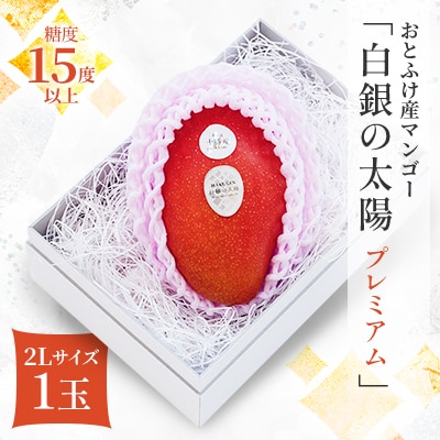 【先行受付】おとふけ産 マンゴー「白銀の太陽プレミアム」2L×1玉【D25】