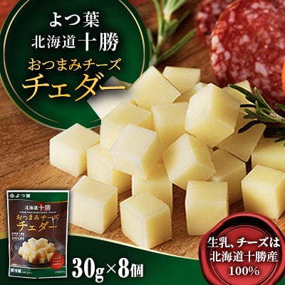 「よつ葉」北海道十勝 おつまみチーズチェダー 30g×8個【B146】