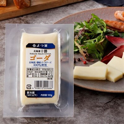 「よつ葉」北海道十勝 ゴーダ(ブロックチーズ) 100g×4個【B156】