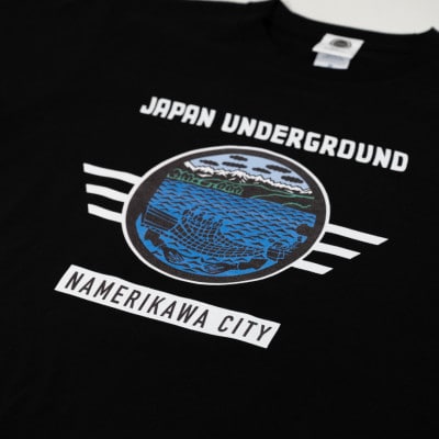滑川市 マンホールTシャツ 黒 Mサイズ