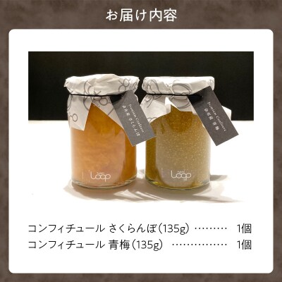 「パティシエがつくるコンフィチュール」2種セット(さくらんぼ・青梅)_Y055-0054