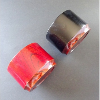 欅のコーヒー&デザートカップ　塗分け　あか